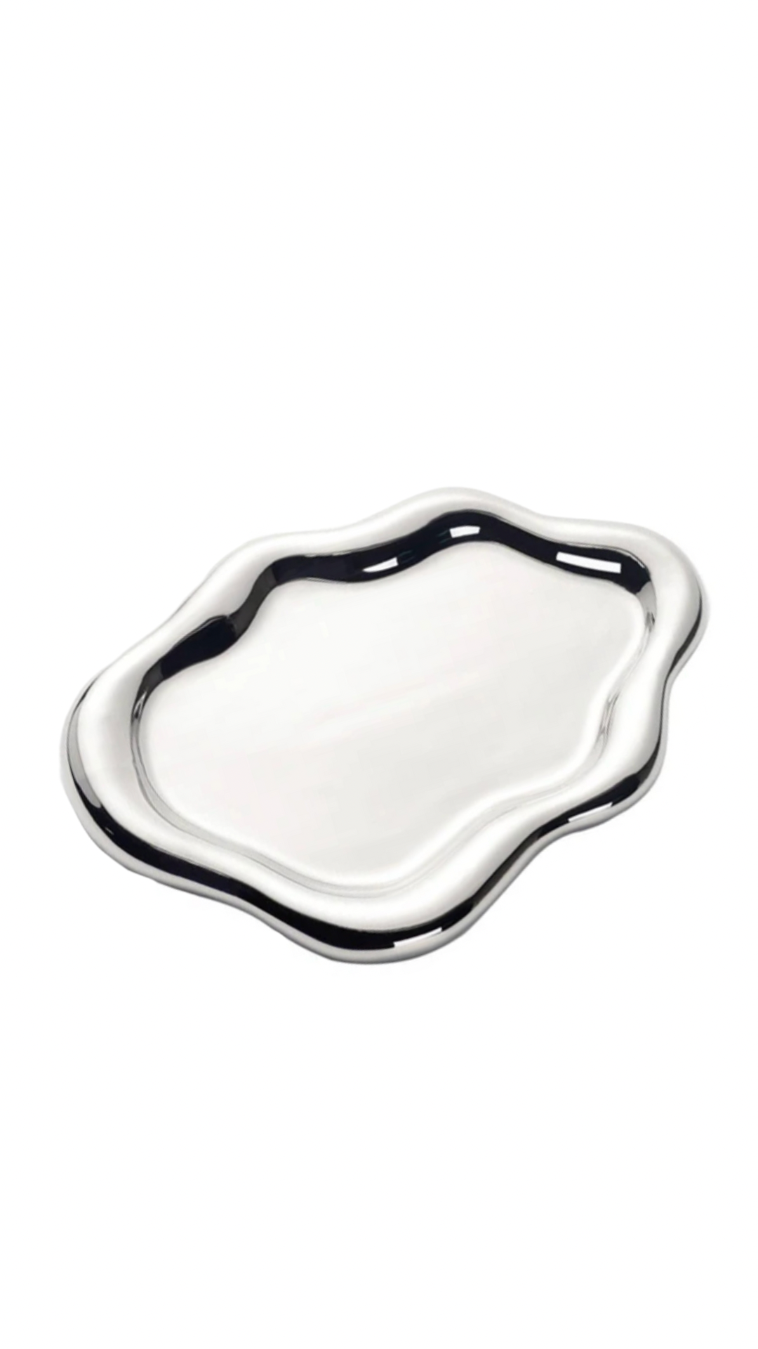 CLOUDY decorative tray - silver