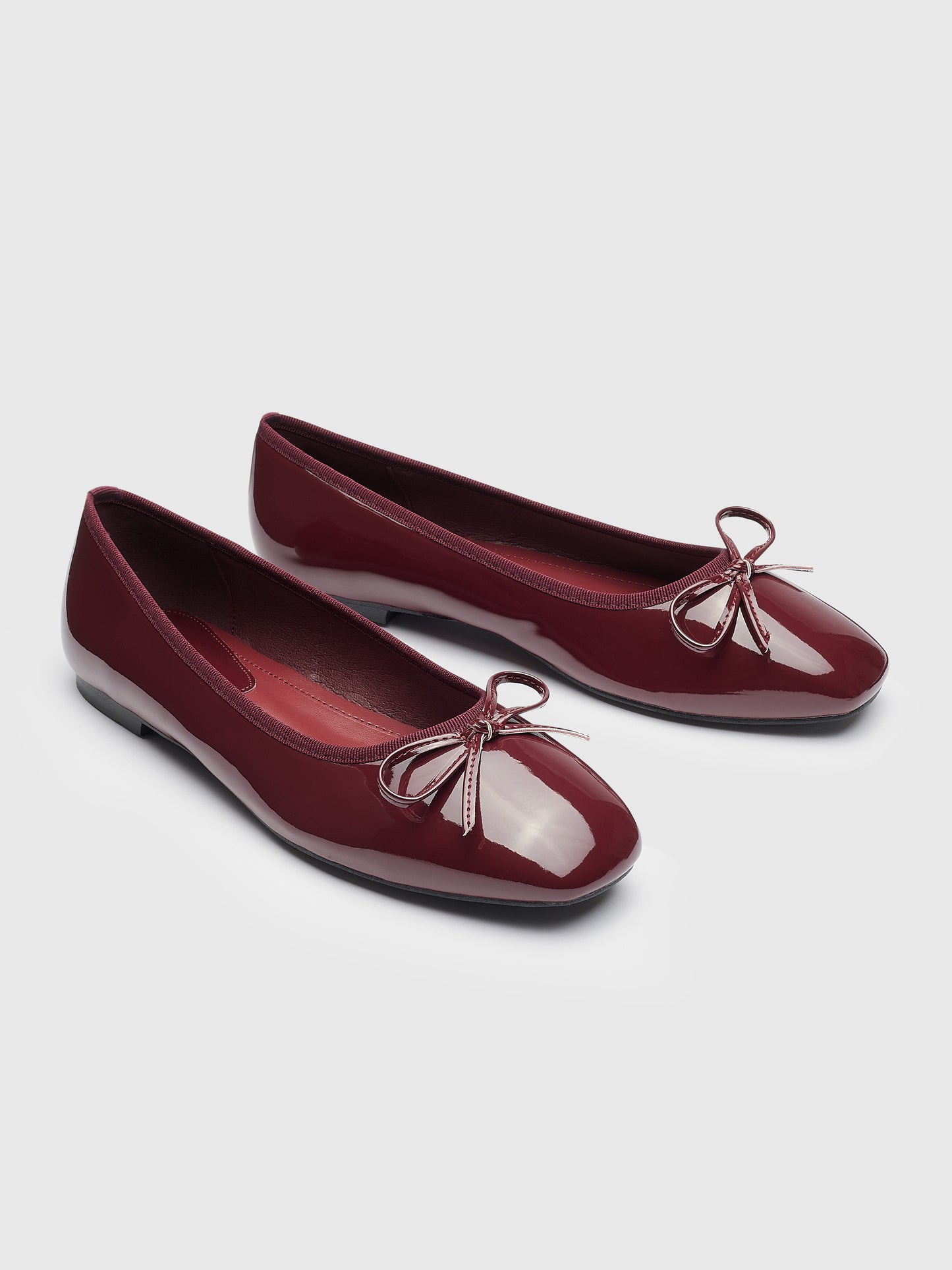 JOSEPHINE Ballerina Flats - Wine Red