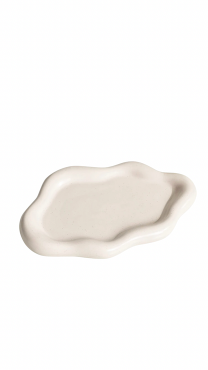 CLOUDY decorative tray - Ecru