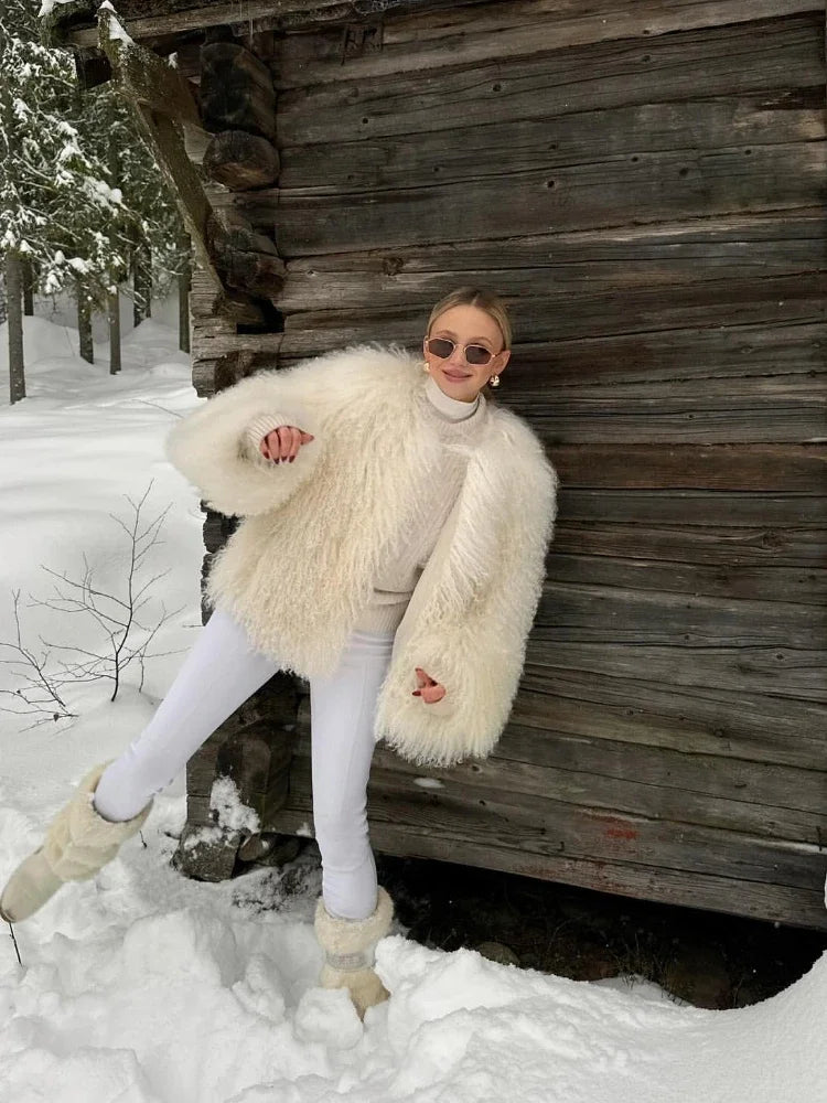 ALAIA Flauschiger Wintermantel