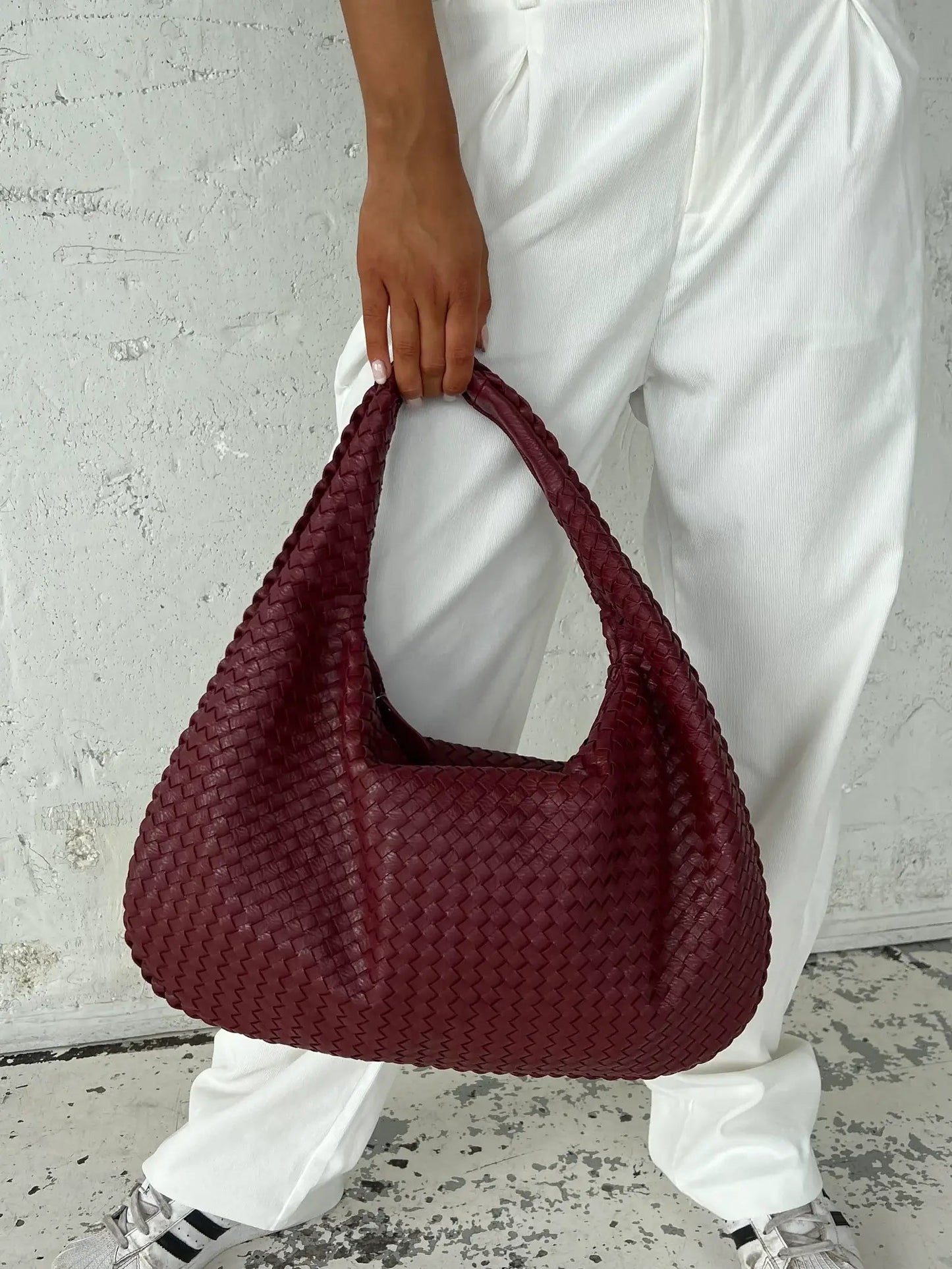 LILLY Woven Bag - Wine Red