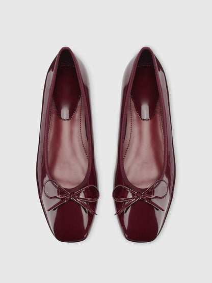 JOSEPHINE Ballerina Flats - Wine Red