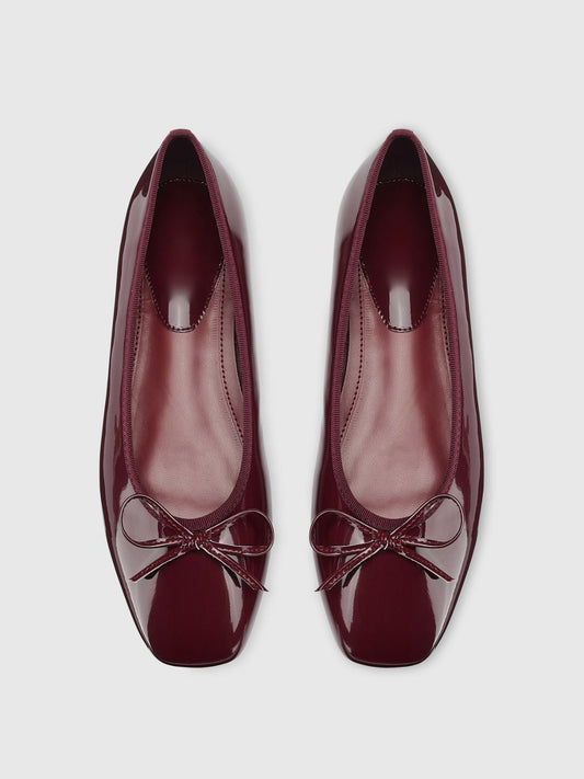 JOSEPHINE Ballerina Flats - Wine Red